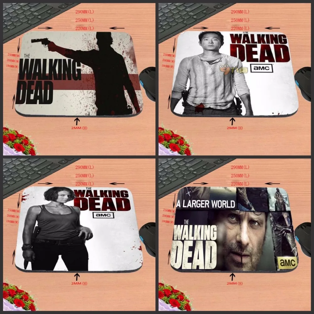 Walking Dead Anti-slip Customized Rubber Mouse Pad Computer Pc Gamer Nice Gaming 22x18cm Desk Mat Gaming Accessories Mouse Mats