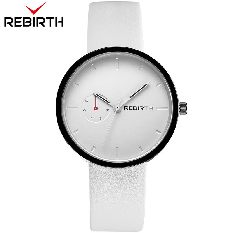 2018 wiedergeburt Beliebte Männer Frauen Uhren Liebhaber Casual Herren Damen Top Marke Luxus Quarz Lederband Uhr Männliche Armbanduhr