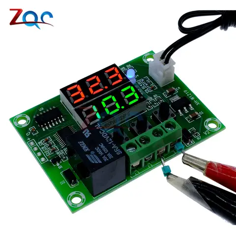 DC 12V dual LED digital thermostat controller diymore