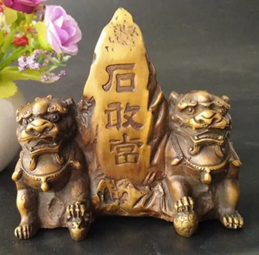 

Old MingDyansty copper Tiger brother statue,Lucky auspicious,best collection&adornment,free shipping