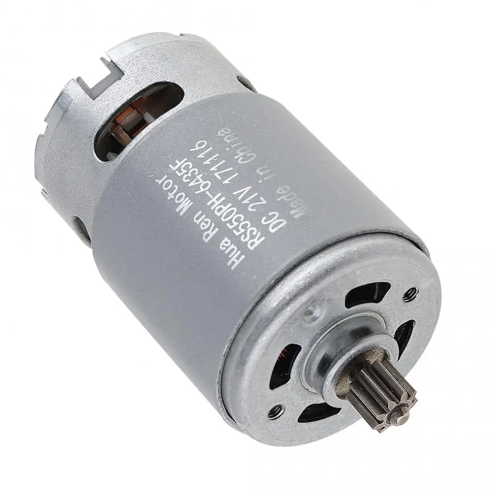 RS550 21V 400 - 19500 RPM DC Motor with Two-speed 12 Teeth and High Torque Gear Box for Electric Drill / Screwdriver