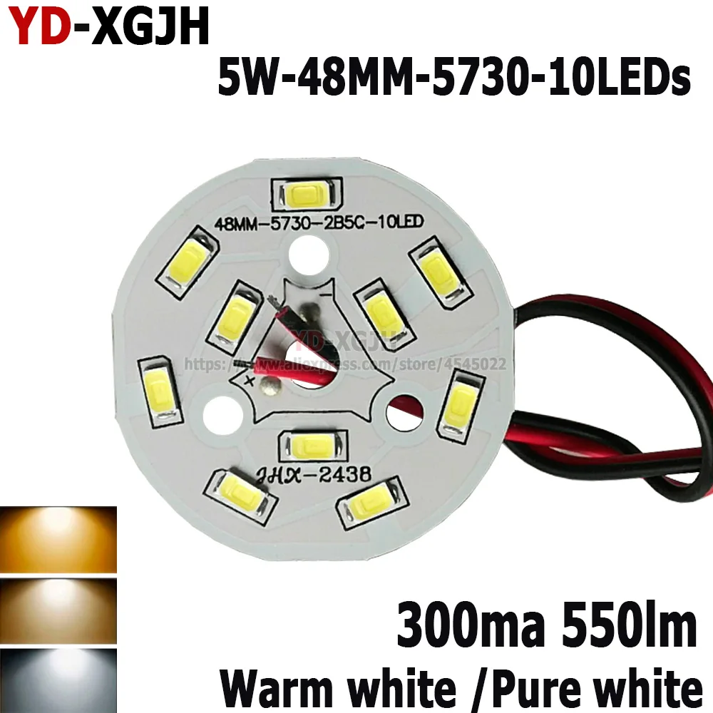 

Line Pure White/Natural /Warm White 5730 LED PCB 3W 7W 12W 32mm 40mm 44mm 58mm 60mm 78mm 85mm Light Source for 5W 48MM Led Bulb