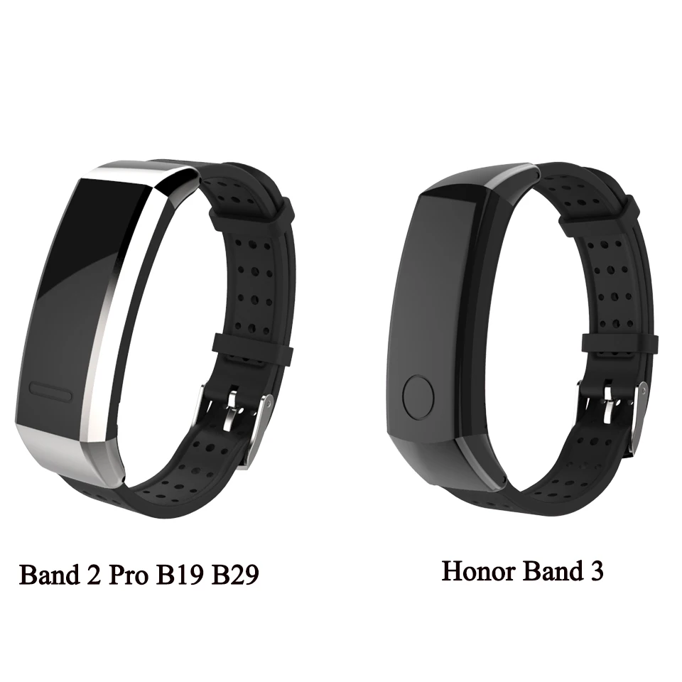 สำหรับHuawei Honor Band 3สำหรับHuaweiกีฬาBand 2 Pro B19 B29ซิลิโคนสร้อยข้อมือสำหรับHonorอุปกรณ์เสริมสายรัดข้อมือ