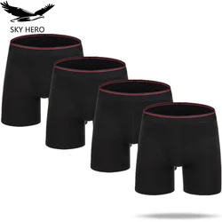 Gamba lunga Boxer Cuecas Calzoncillos Uomini del Pugile della Biancheria Intima Mutande di Cotone Shorts Degli Uomini Sciolti Nkd Pour Homme Mens Boxershorts