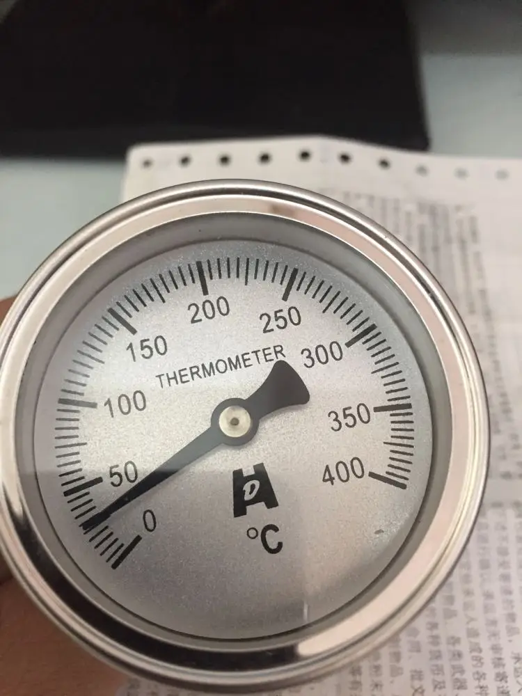 HD Stainless Steel bi-metallic Thermometer 0-50~300 degrees, Probe length L=100, 1/4PT Thread WSS-303