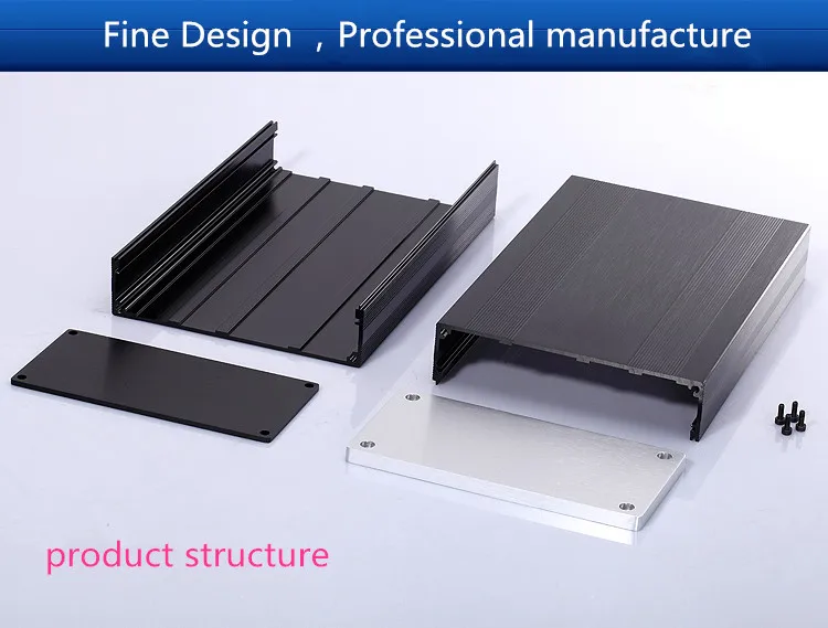 อลูมิเนียมเครื่องขยายเสียงDACตัวถังไฮไฟแอมป์หลอดตัวถังอลูมิเนียมที่อยู่อาศัย/AMP E Nclosure/กรณี/กล่องDIY (145*68*220mm)