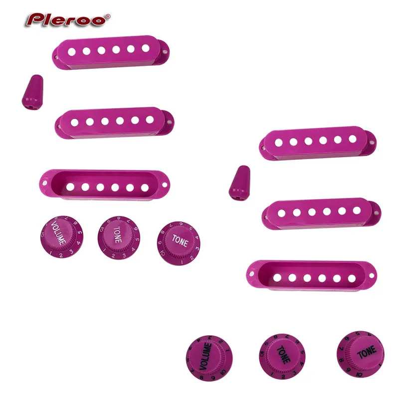 Guitar Parts 48mm 50mm 52mm Rose red single coil pickup covers and knobs guitar pickup covers 1 volume 2 Tone Knobs switch tip