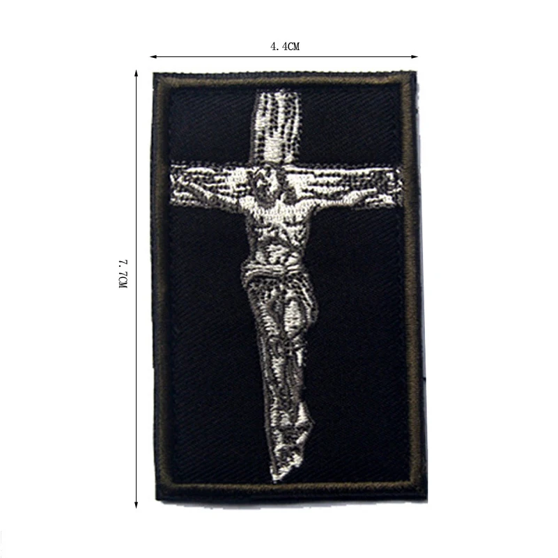 Parche bordado cruz cristiana velcro – Para equipo táctico MOLLE - imagen 5