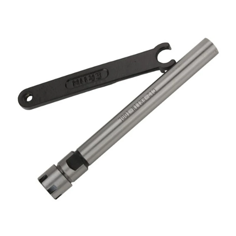 1set C12 ER8 ER11 C12 ER16 ER20 arbor +1pcs key 100L 150L 200L collet chuck straight shank 12mm extension rod for CNC mill