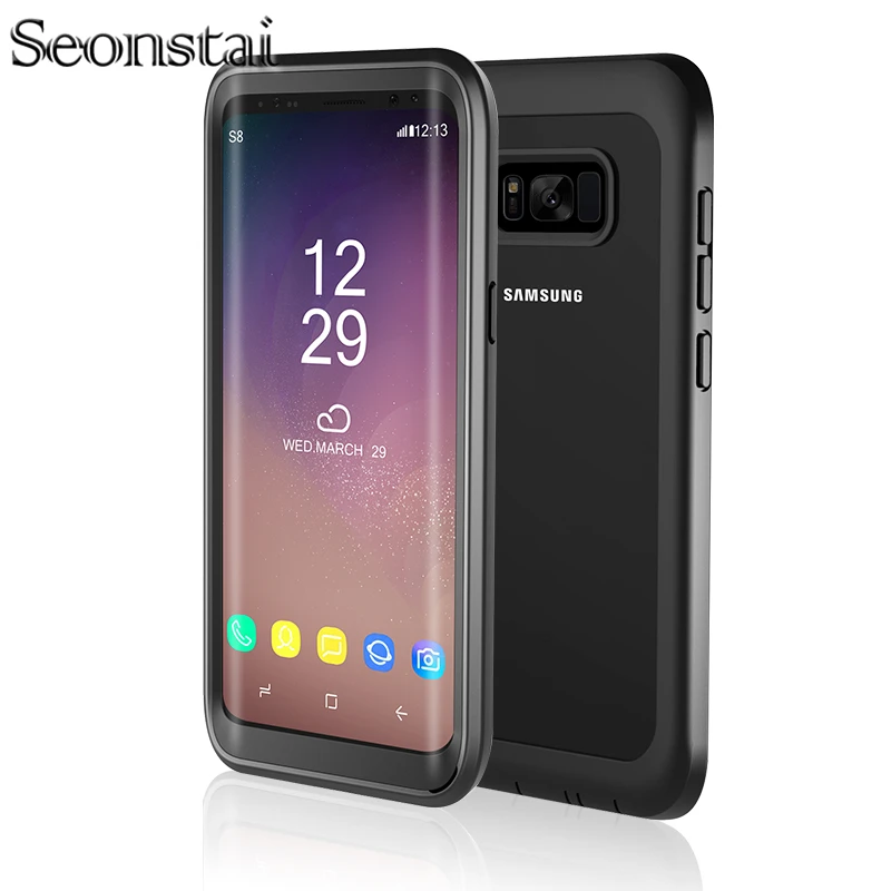 

For Samsung S9 Plus Life Waterproof Case for Samsung Galaxy S8 Plus Shockproof Clear Bumper Cases with Built-in Screen Protector