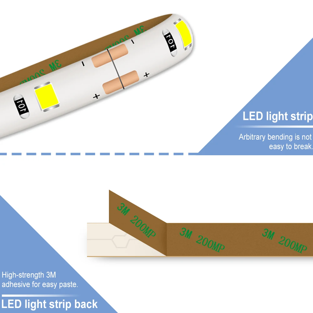 5V Lamp Led Strip Light USB LED Strip Light Stairs Closet Night Lamp Waterproof Desk Decoration Lamp Tape TV Backlight Lighting