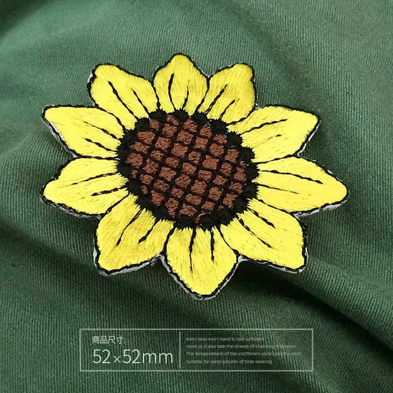 

10PCS Sunflower Patches Dress Baby's Clothes Decoration Applique Iron on Patches for Clothes DIY Sewing Accessories