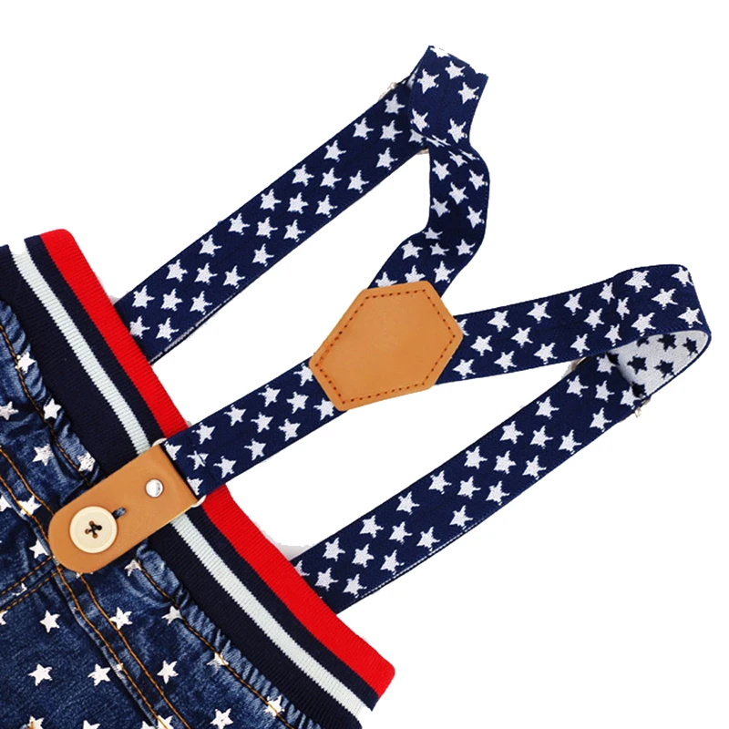 ใหม่ Kid'sButtons Suspenders เด็กวงเล็บปรับเด็กปุ่มสายคล้องคอ Tirantes Bretelles ความกว้าง: 2.5ซม.ความยาว: 65ซม.