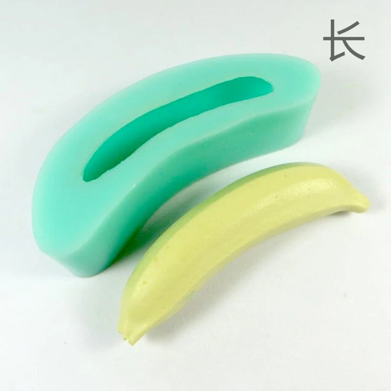 Mold Silicone Fruit Molds Banana Shape Silicone Forms 3d Molds Short Or Long Two Size Handmade Soap Molds Cake Decorations Mould