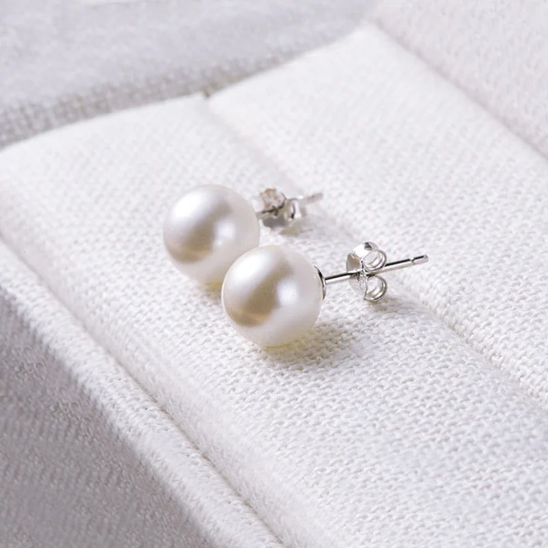 New Cute Girls Tiny Natural Water Peals Earrings For Women Pink Pearl Stud Earings Jewelry Female Wedding Party Gift