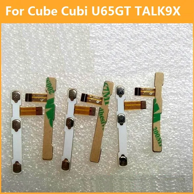 Premium  on off Power Volume button Flex cable For Cube Cubi U65GT TALK 9X conductive flex with sticker replacement parts