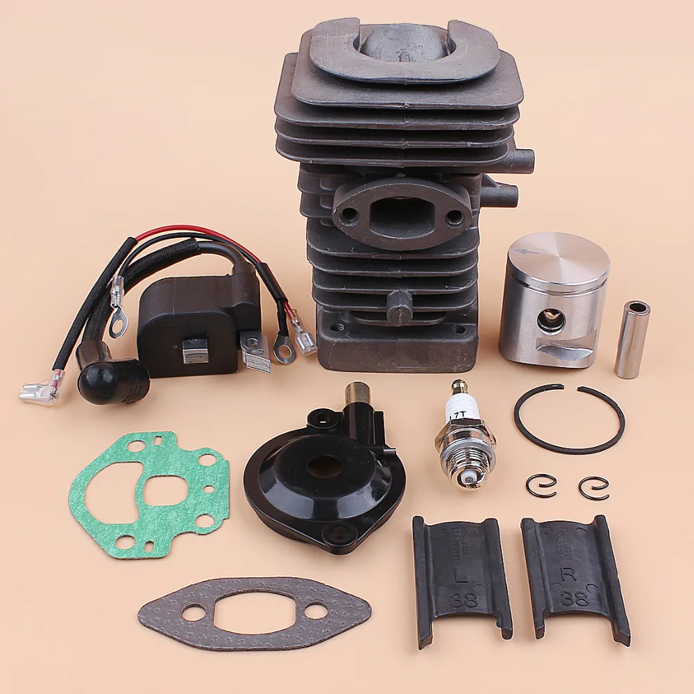 39 مللي متر اسطوانة مكبس ملف الإشعال مجموعة مضخة الزيت, لـ HUSQVARNA 236 240 235 بالمنشار المحرك إعادة بناء قطع الغيار #545 05 04 17