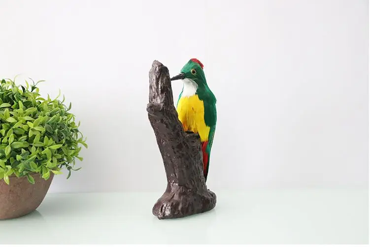 

simulation woodpecker bird model Green woodpecker garden decoration gift about 24x14 cm s2917