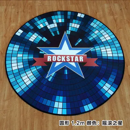 Dedicated Drum Carpet, Non-Slip, Soundproof, Music, Rock, Cartoon, Round Floor Mat