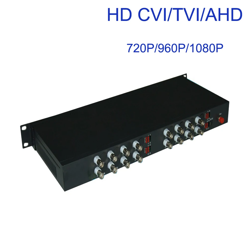 1080P HD CVI AHD TVI 16 CH Video Fiber Optic Optical Media Converters - for 1080p 960p 720p AHD CVI TVI Coax. HD Cameras CCTV