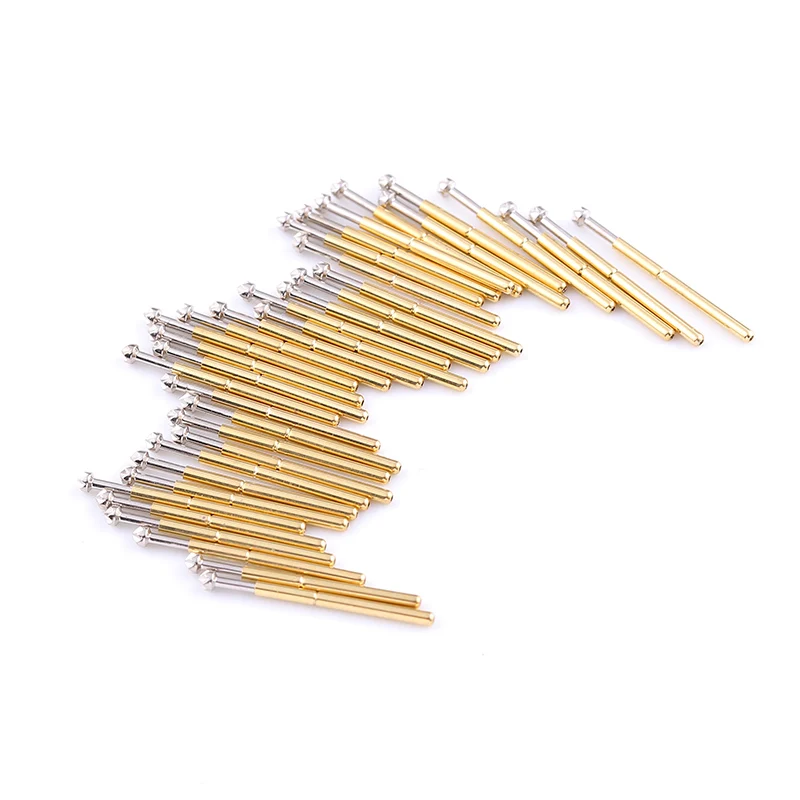 100PCS Spring Test Probe P75-LM3 Test Pin Copper Nickel Plated Spring Test Pin Head Dia 1.50mm P75-LM Pogo Pin 1.02mm
