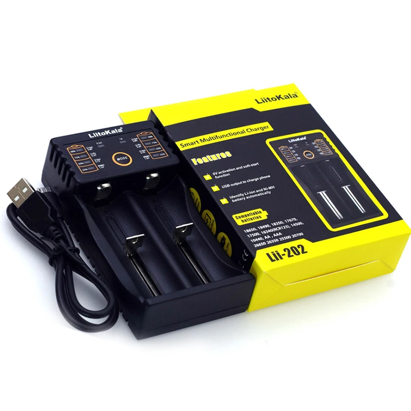 Liitokala Lii-202 S1 PD2 M4 Battery Charger, Charging 18650 1.2V 3.7V 3.2V AA / AAA 26650 10440 16340 25500 NiMH Lithium Battery