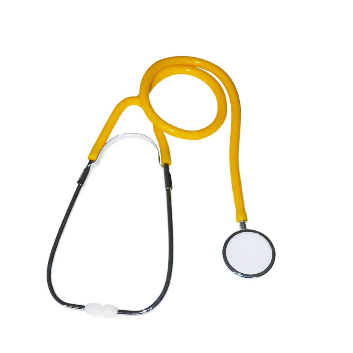 Professional Stethoscope Adult And Child Aluminum Dual Head Echometer With Anti-cold Ring Color Yellow