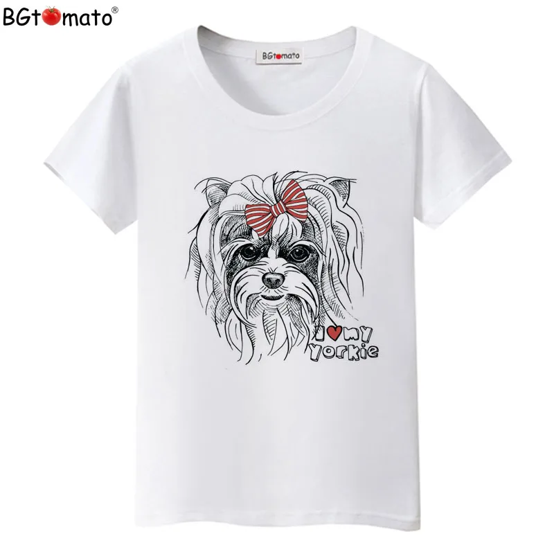 

BGtomato Summer Naughty Dog 3D Lovely T-Shirt Women Printing Originality O-Neck Short Sleeve Summer Shirt Tops Tee