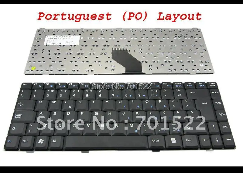 

New Notebook Laptop Keyboard for ASUS Z96 S96J Z84 Series Black Portuguese version - K020602J1 PO