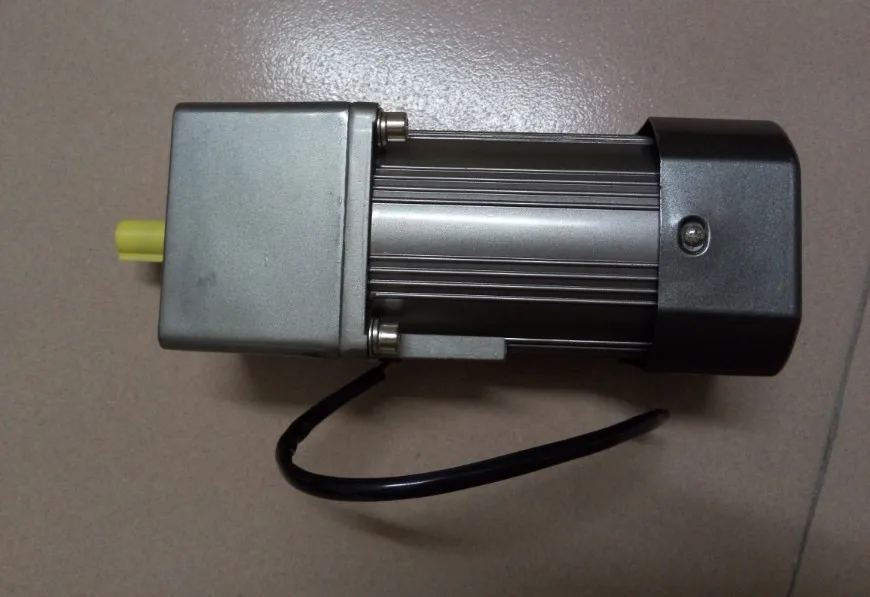 New Single-phase 200W AC motor 6IK200GU-CF work 110VAC Constant speed 93RPM the reducer is 1:15 Ratio Slant shaft 19mm