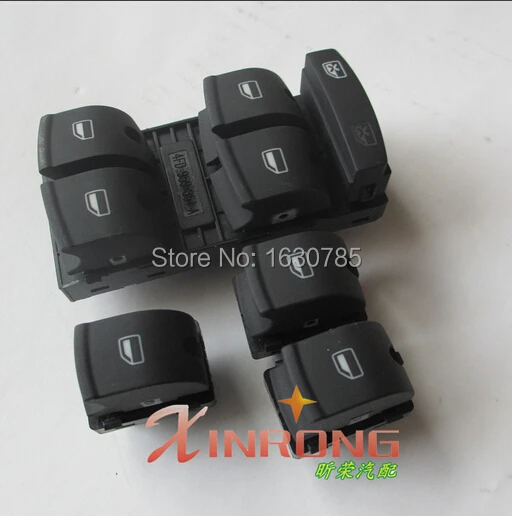 Original 4 Pcs  Electric Master Window Switch  BUTTON  For AUDI A3 A6 S6 C6 Q7 4F0959851A  4F0959855A