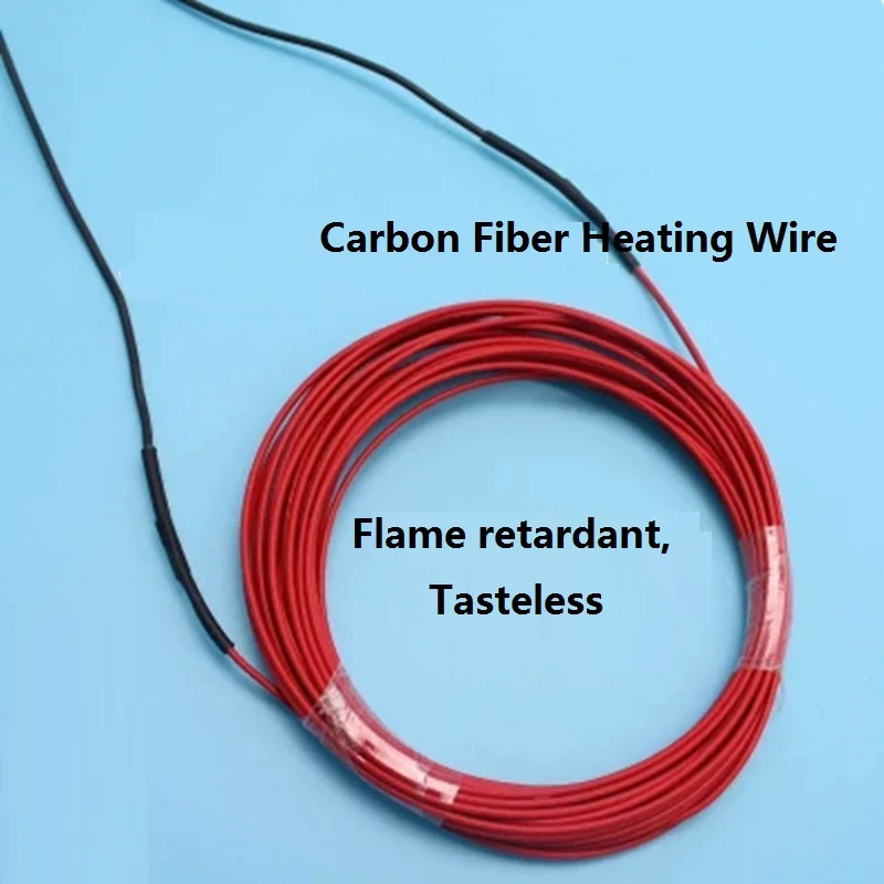 220V 5M/10M/15M Silica gel Heating Cable Greenhouse Temperature Control Underfloor Breed Carbon Fiber Heating Wire