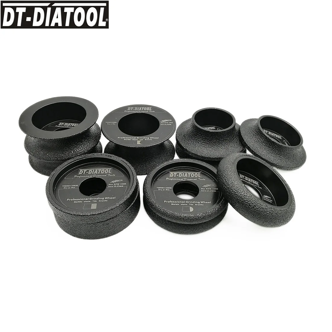 DT-DIATOOL 1 قطعة 75 مللي متر فراغ صنع من النحاس الماس طحن عجلة للرخام الجرانيت حجر حافة اليد الشخصي عجلة تتحمل 22.23 مللي متر