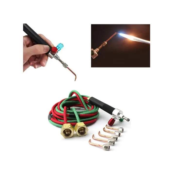 free shipping Oxygen Acetylene silver little Smith torch Soldering Gold Welding Torch goldSmith jewelry cutting melting 5 Tips