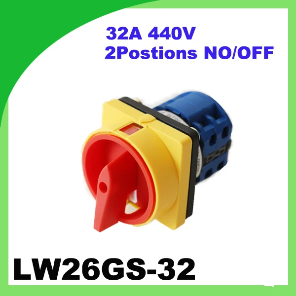 32A 440V 2Postions NO/OFF LW26GS-32 Changeover Control Rotary Cam Combination Switch