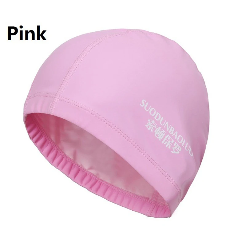 Impermeável PU Tecido Swim Cap, Piscina Acessórios, Desporto Aquático, Proteger Ear Long Hair Bath Hat, Homens e Mulheres Adultos, Plus Size