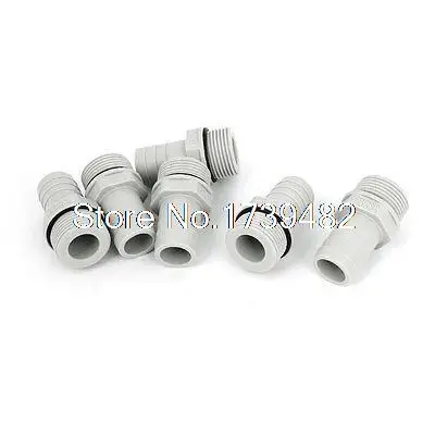 

New 6pcs 1/8BSP x 19mm Plastic Hose Barb Pipe Fitting Coupler Connector Joint