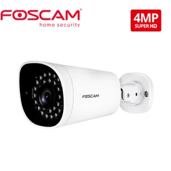 Telecamera di sicurezza IP esterna PoE fo(g4ep Super HD 4MP (1440P) con visione notturna IP66 di archiviazione Cloud gratuita di 8 ore