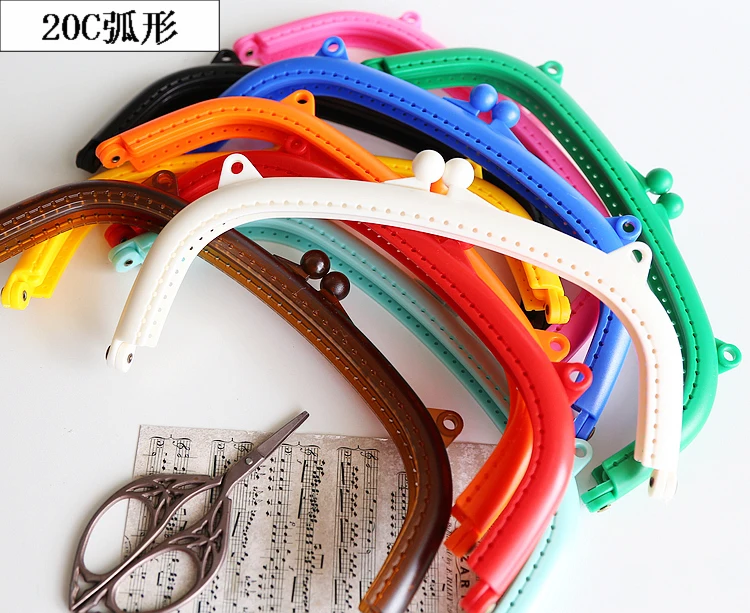 

20cm colorful DIY girl purse resin frame clasp 3pcs/lot bag accessories mouth golden