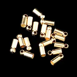 100PCS/lot Wholesale End Caps Crimp Beads Covers for Necklace Bracelet Handmade DIY Jewelry Findings
