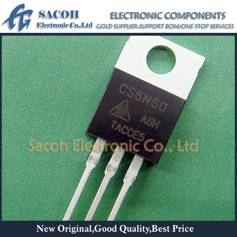 

New Original 10Pcs/Lot CS6N60A8H CS6N60 OR CS4N60A8HD CS4N60 TO-220AB 6A 600V Mosfet Powerful Transistors Electronic Components