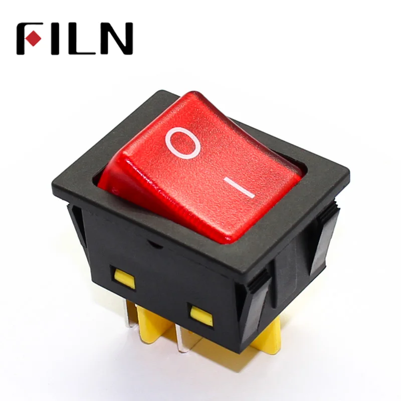 

HIgh quality kcd4 on off 30A/250V 16A/250V heavy duty 4 pin t85 rocker switch with light 12V 24V 110V 220V 380V 50pcs