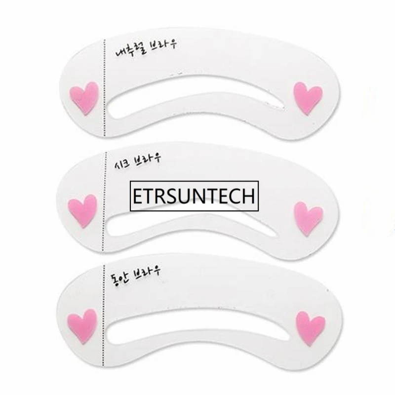 3pcs/set Eyebrow Shaping Stencils Thrush Card Tool Card Template Assisted Device Card Easy Makeup Beauty girl F1681