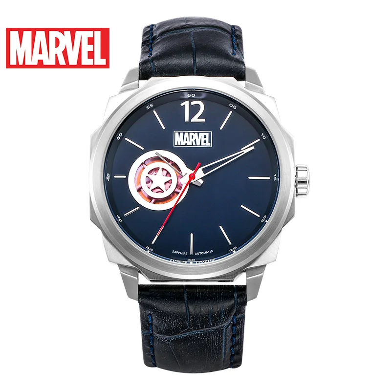 Marvel Avengers Captain America Automatic For Mens Wathes Male Mechanical Wristwatch Waterproof Stainless Steel Saphire Crystal