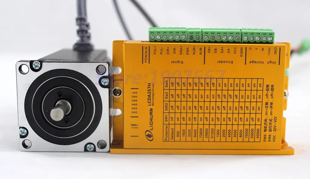 Imagem -02 - Lichuan-motor de Passo Fases 3nm Nema23 Cnc Circuito Fechado Servomotor Kit com Codificador