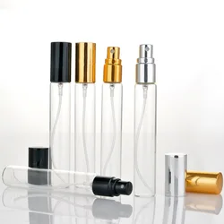20pcs/lot 5ml 10ml 15ML Portable Glass Refillable Perfume Bottle With Aluminum Atomizer Empty Parfum Case For Traveler