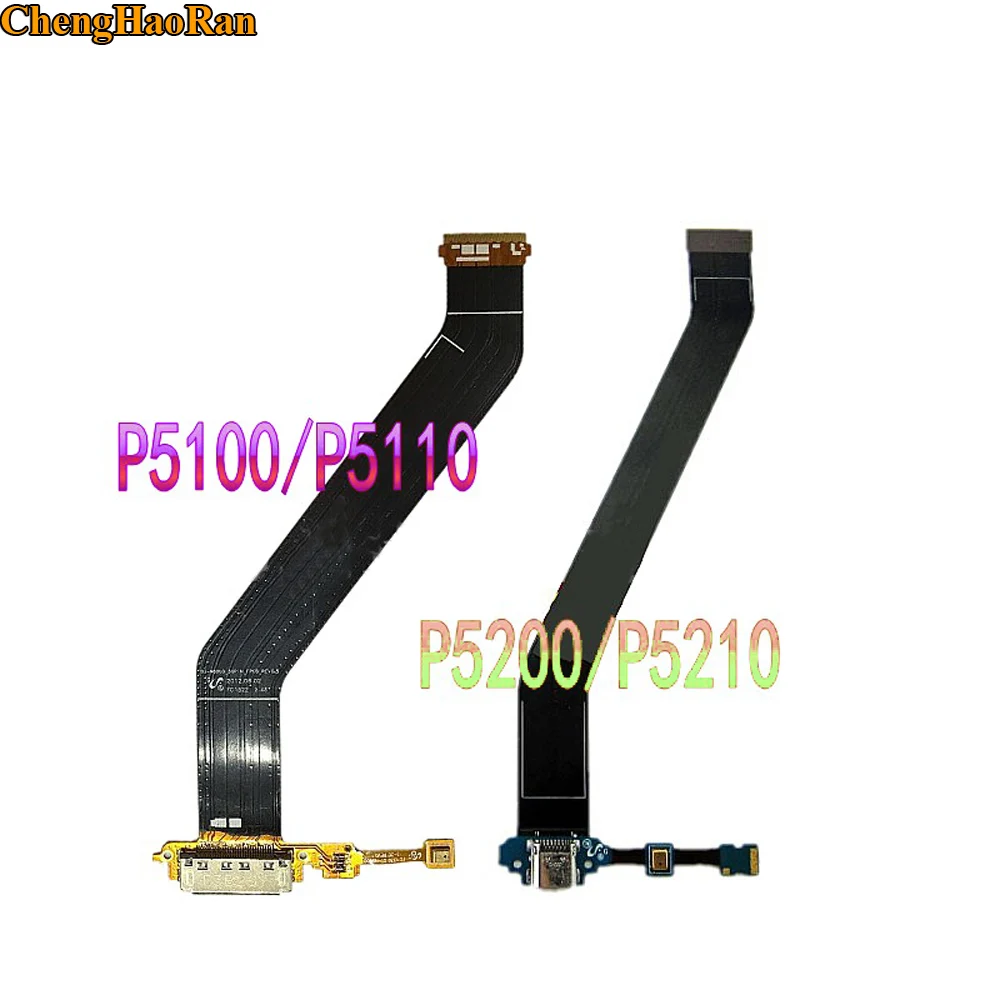 1PCS For Samsung Galaxy Tab 2 P5100 Tab 3 P5210 P5200 Charger Charging Flex Cable USB Dock Connector Port + Microphone Cables