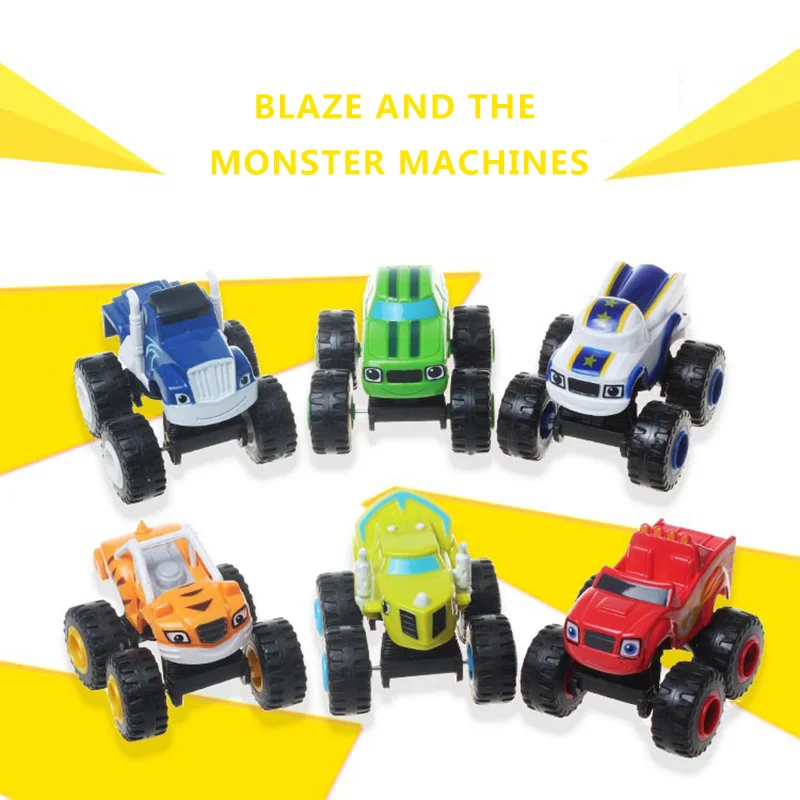 6 PCS/SET New Russia miracle cars Blaze Toys Vehicle Car Transformation Toys With Original Box Best Gifts For Kids Children Hot