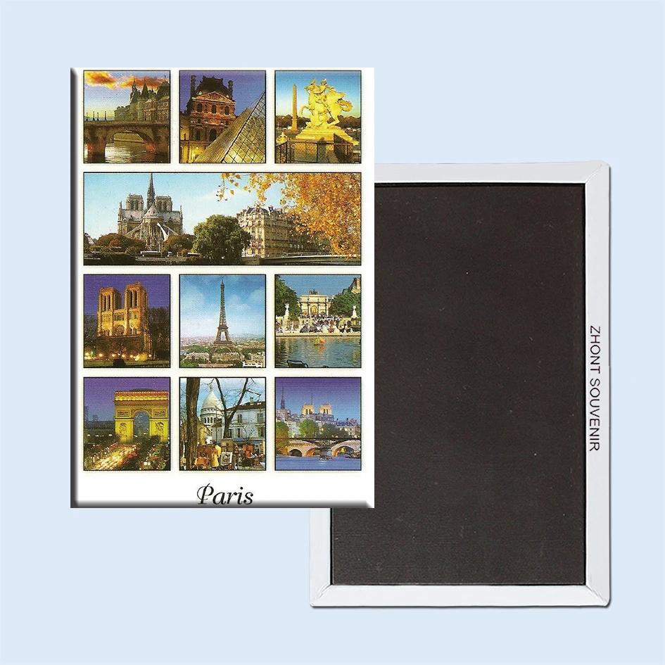 

Metal Wrapped Magnets SOUVEMAG 78*54mm Vintage Postcard Paris View Fridge Magnet 20047 Tourist Memorabilia Gift