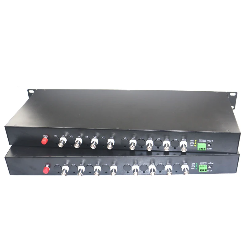 1080P HD AHD CVI TVI Fiber Optical Video Converter 8 Channel Video Media Converter with Reverse RS485 Data Single Mode 10KM